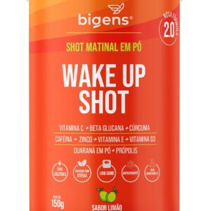 71S9eCDdnL._AC_SL1500_.jpg Bigens Wake Up Shot, Vitamina C, Própolis, Gengibre, Cúrcuma, Guaraná e Zinco, Sabor Limão, 150g, Suplemento em Pó (Unidade)-radardasaude