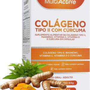 71ooCHmGpL._AC_SL1440_.jpg Colageno Tipo 2 Nao Desnaturado UC-II Curcumina Curcuma Magnesio Quelato Vitamina C Vitamina D3 60 Capsulas Softgel Suplemento Alimentar Formula Completa Sem Gluten Sem Lactose Multiactive