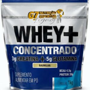 81GZewa6A9L._AC_SL1500_.jpg WHEY CONCENTRADO + 3g CREATINA + 5g GLUTAMINA - REFIL 1KG - SABOR BAUNILHA - G7 NUTRIÇÃO ESPORTIVA LEGACY