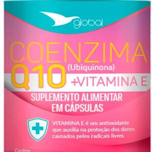 51DZxpCvdcL._AC_SL1200_.jpg Coq10 200mg e Vitamina E Global Suplementos 60 Cápsulas-radardasaude