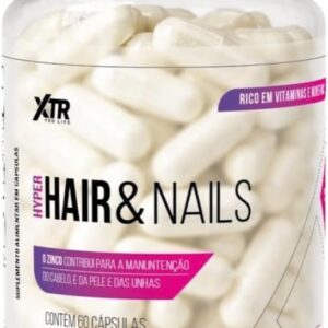51LZxek2NsL._AC_SL1000_.jpg XTR For Life Hyper Hair & Nails Suplemento Alimentar com Zinco, Biotina, Vitamina B6, Cromo e Selênio, 60 Cápsulas-radardasaude