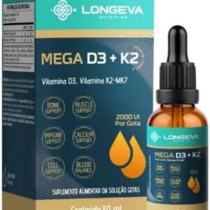 51hOBMewlXL._AC_.jpg Longeva Mega D3 + K2 30ml 2000ui Por Gotas Vitamina D3-radardasaude