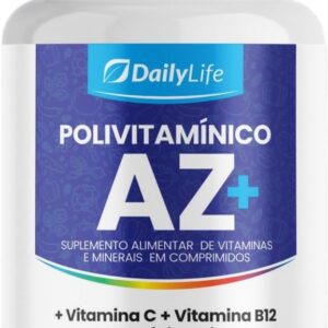 51nsHtzIBcL._AC_SL1200_.jpg Polivitamínico A-Z DailyLife 60 Comprimidos 1000 mg Suplemento Alimentar com Vitaminas e Minerais Vitamina C B12 Magnésio Zinco-radardasaude