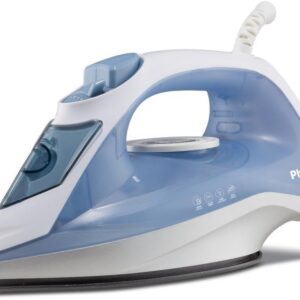Ferro de Passar Roupas a Vapor Philco Base Antiaderente PFV40 1200W Branco e azul 127V-radardasaude