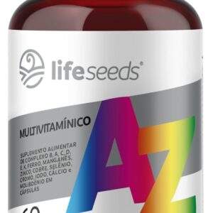 Multivitamínico A-Z - Vitaminas A, C, D3, E, K2, Complexo B, Cálcio, Cobre, Cromo, Ferro, Iodo, Manganês, Molibdênio, Selênio e Zinco - 60 Cápsulas-radardasaude