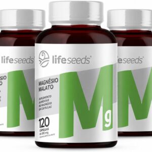 61I3NfsStcL._AC_SL1254_.jpg Magnésio Malato 350mg - Alta Concentração - 360 Cápsulas (3 Potes)