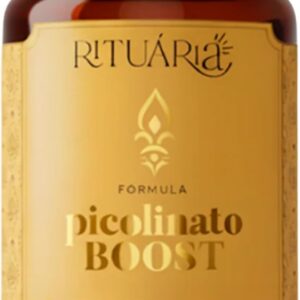 61IyO8To5kL._AC_SL1500_.jpg Picolinato Boost Rituária 60 Cápsulas, Suplemento Cromo Café Verde Cafeína, Energia e Concentração