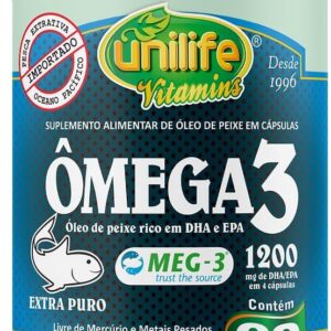 Ômega 3 1200mg - 120 Cápsulas - Unilife
