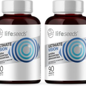 61MW2ldbJwL._AC_SL1500_.jpg ULTIMATE VISION – Luteína 20mg + Zeaxantina 2mg + Astaxantina 4mg + Vitaminas A, D, E, C, B1, B2, B3, B5, B6, B7, B9, B12, Cálcio, Cobre, Cromo, Ferro, lodo, Magnésio, Manganês, Molibdênio, Selênio e Zinco – 2 Potes – 180 Cápsulas-radardasaude
