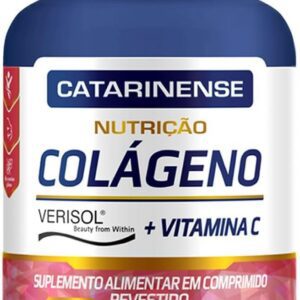 61hT9S0YLYL._AC_SL1200_.jpg Colágeno Verisol + Vitamina C Catarinense Nutrição 60 cpr-radardasaude