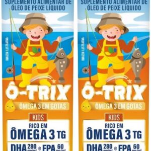 61uqEV06N7L._AC_SL1000_.jpg KIT 2X Ô-Trix Ômega 3 Em Gotas Infantil 30ml - Flora Nativa (Uva) | ômega 3 TG Criança