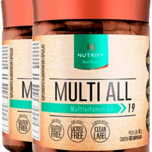 Kit 2 Multi All Multivitamínico Nutrify 60 Cápsulas-radardasaude