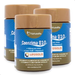 Kit 180 cápsulas Coenzima Q10 200mg Lipossomal Alta Absorção Coq10 Softgel-radardasaude