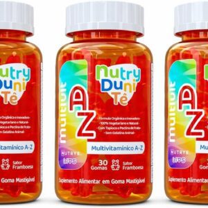 71teWqcA1pL._AC_SL1254_.jpg Kit 3 Multivitamínico de a a Z Gummy Kids Nutrydunitê 30 Gomas-radardasaude